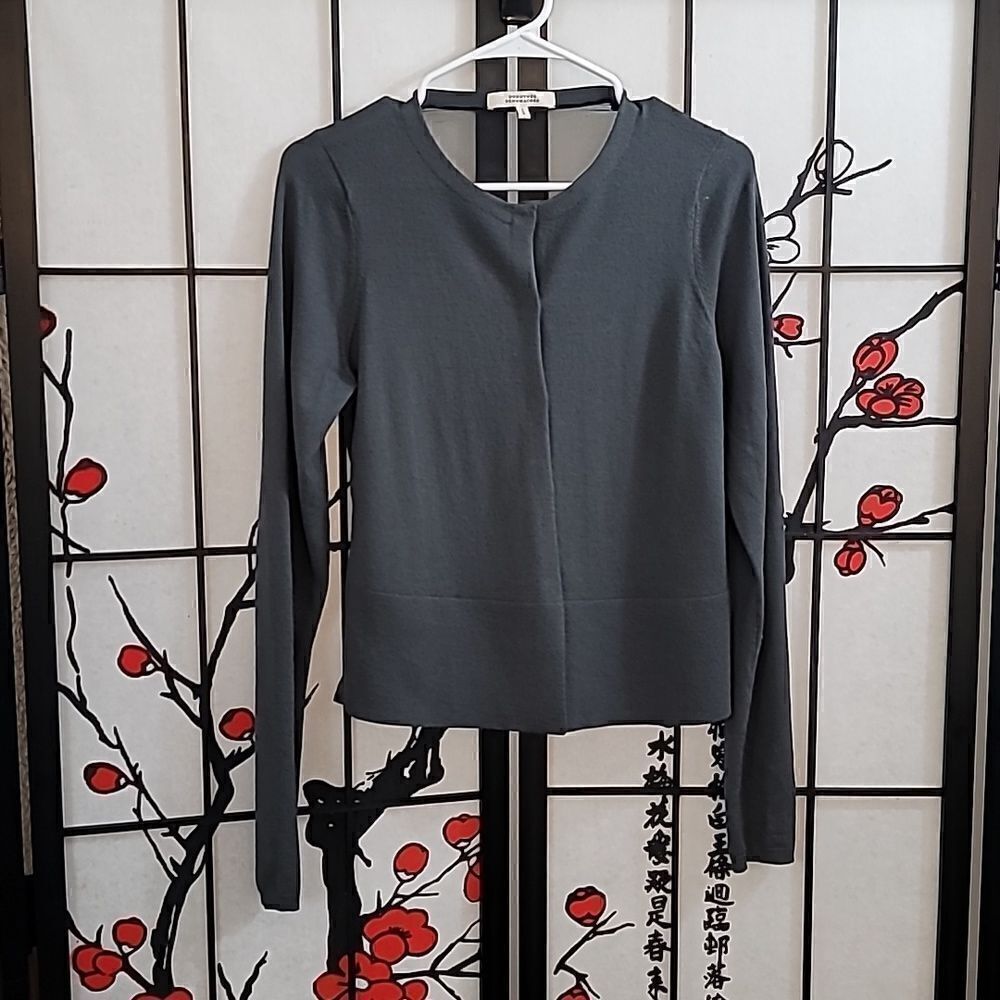 Dorothee Schumacher Sheer Back Button up Sweater Cardigan